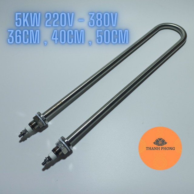 ۞Thanh Nhiệt Điện Trở Chữ U 5kw,4kw,3kw 220V-380V 38cm,40cm,50cm Linh Kiện Nồi Phở Inox 304