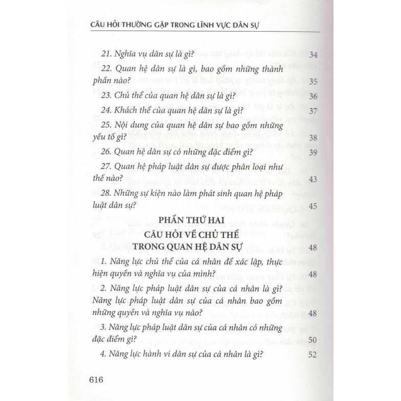 Sách - Câu Hỏi Thường Gặp Trong Lĩnh Vực Dân Sự