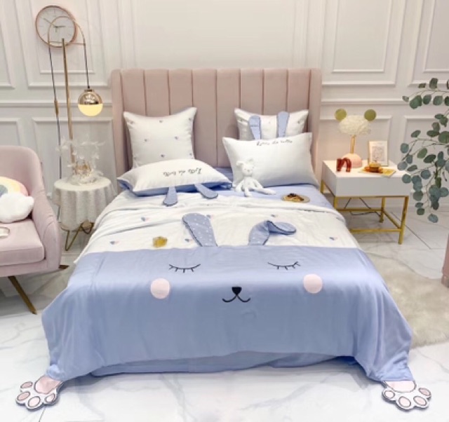 Sét tencel chăn hè cao cấp thỏ bunny
