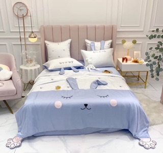 Sét tencel chăn hè cao cấp thỏ bunny