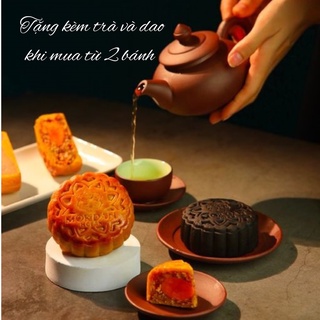 Bánh trung thu Mordan Hội An - Bánh trung thu ít ngọt - Tặng kèm trà và dao khi mua từ 2 bánh bất kỳ (12 loại nhân bánh)