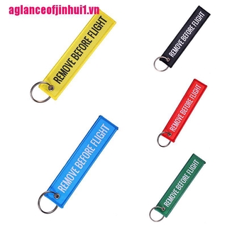 Móc khóa thêu Remove Before Flight