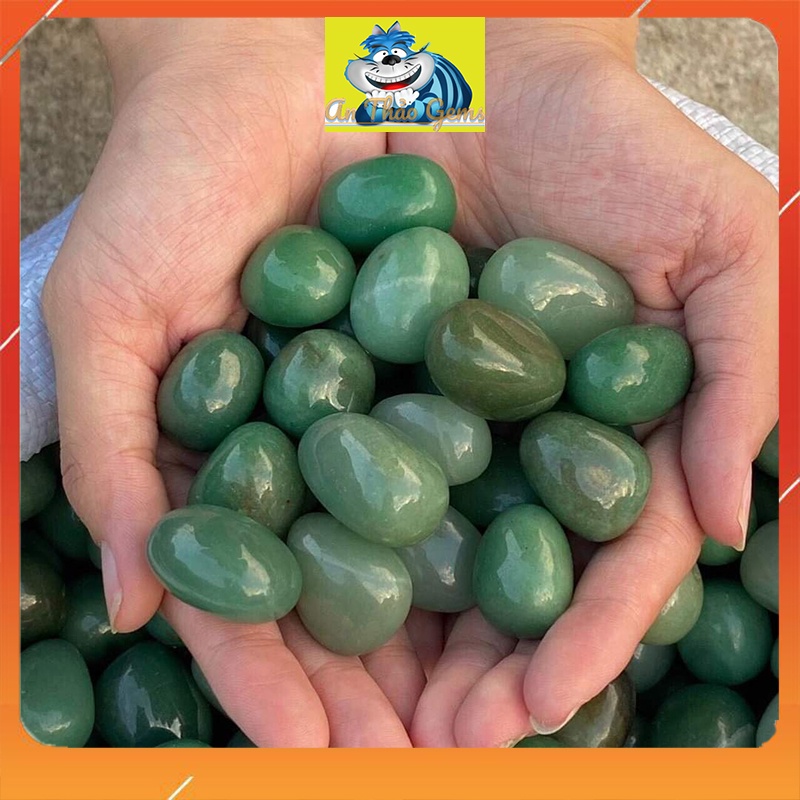 Viên Sỏi Màu Xanh Ngọc Thiên Nhiên - Đá Phong Thuỷ Trang Trí Nhà Cửa, Thả Bể Cá