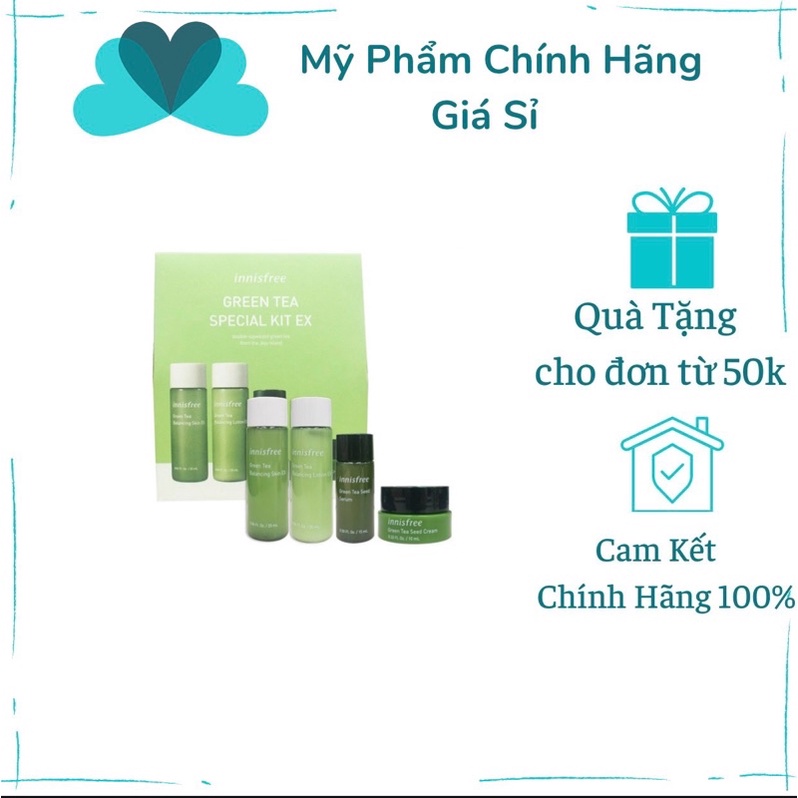 Bộ Dưỡng Da Innisfree Trà Xanh Green Tea Special Kit EX Set (4 Sản Phẩm)