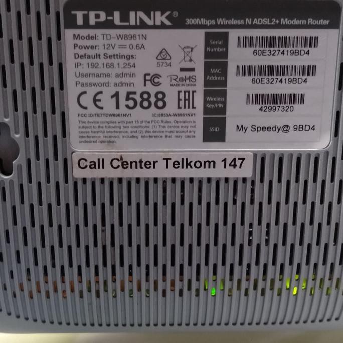 Thiết Bị Phát Wifi Không Dây Tplink Td 8961n Adsl + Chế Độ | BigBuy360 - bigbuy360.vn