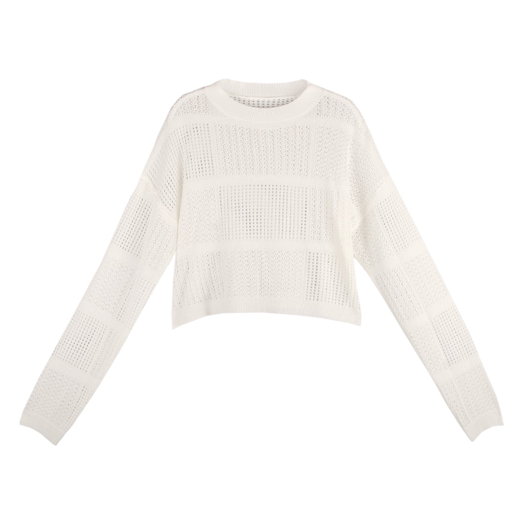 Áo sweater PERTY dệt kim mỏng chống nắng thời trang mùa hè Hàn Quốc cho nữ