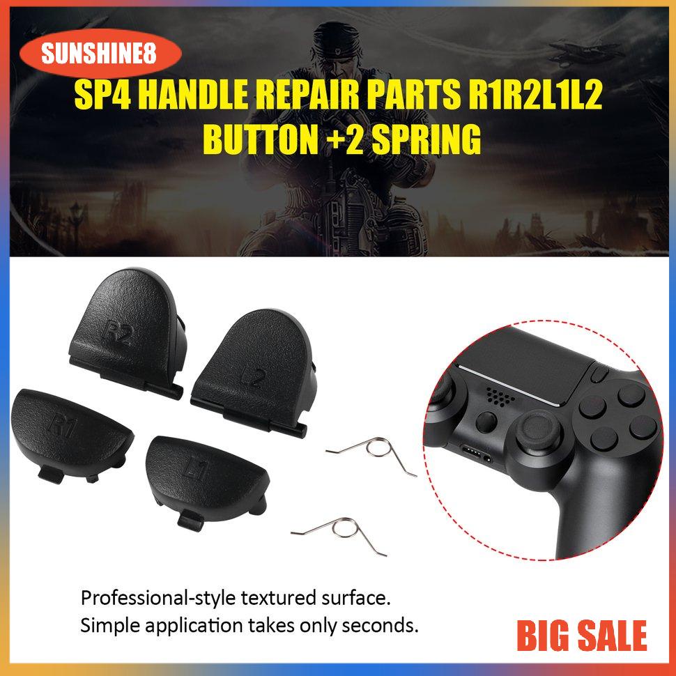 【SUN】6 PCS Gamepad Repair Parts Replace Buttons R1 L1 R2 L2 Triggers For PS4