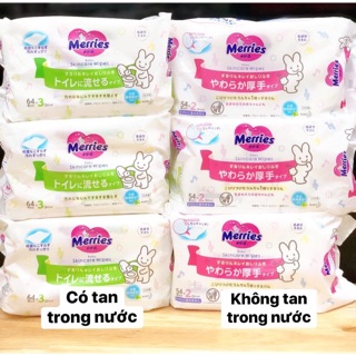Giấy ướt Merries Nhật 54 tờ/ 64 tờ