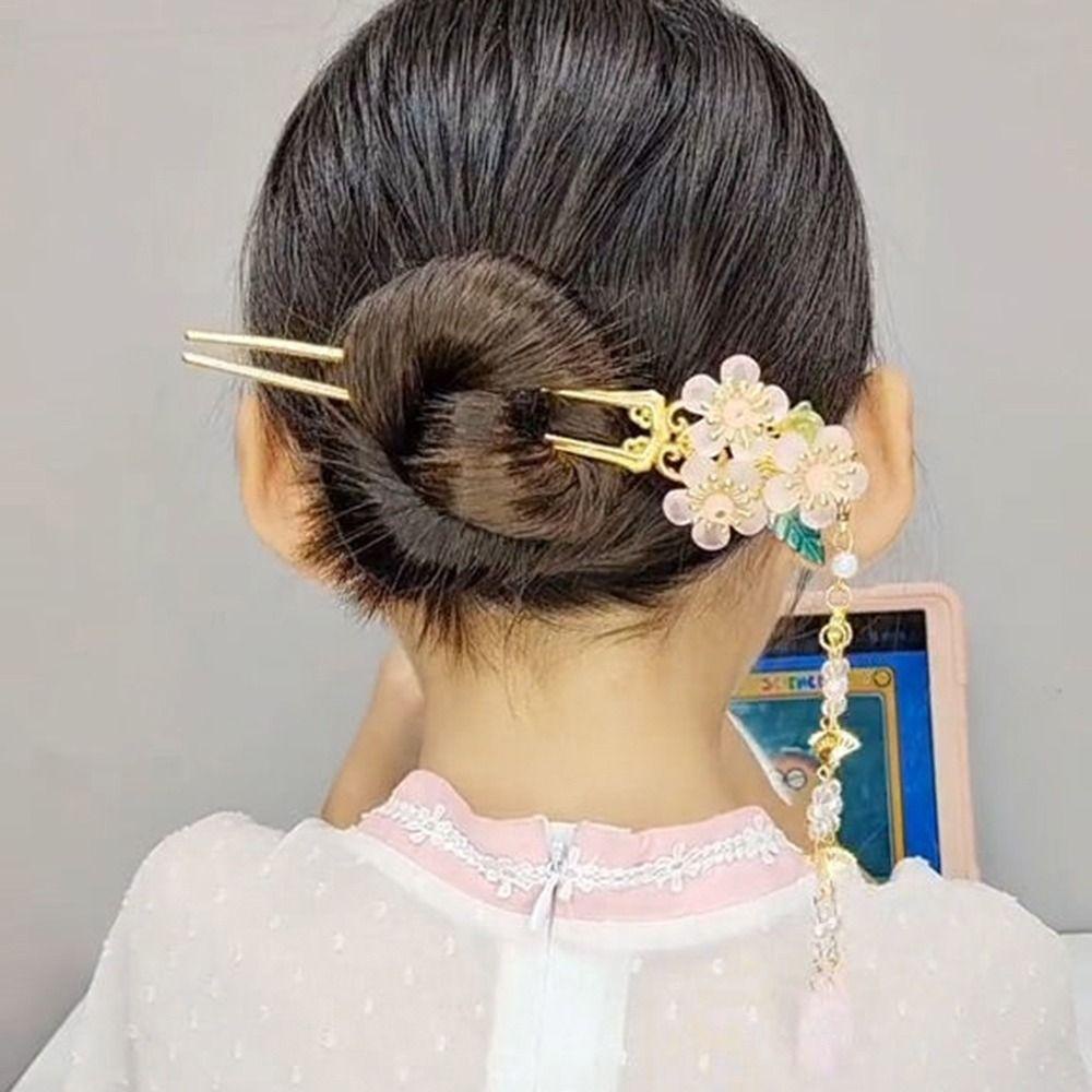 Trâm Cài Tóc Đuôi Ngựa Dáng Dài Hình Chữ U Phong Cách Hanfu Cổ Điển Ngọt Ngào Cho Nữ