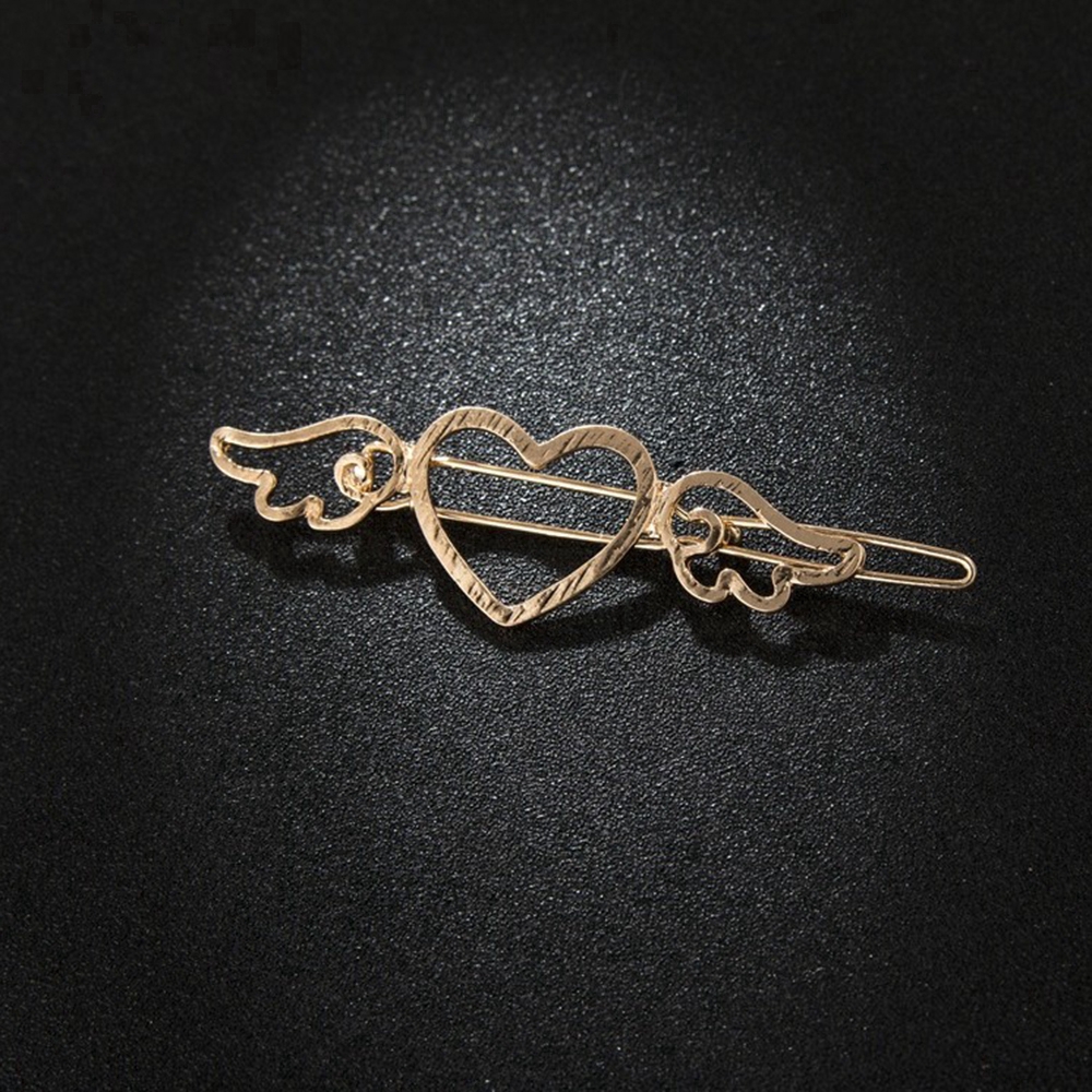 Kẹp tóc hình trái tim phong cách retro