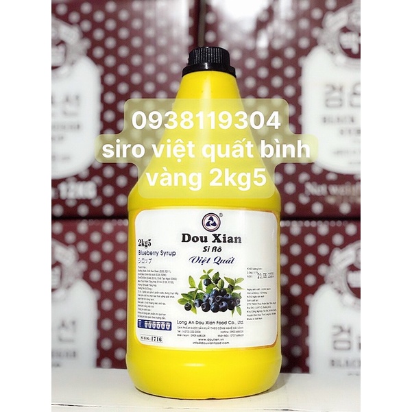 siro việt quất 2kg5 bình vàng dowxian