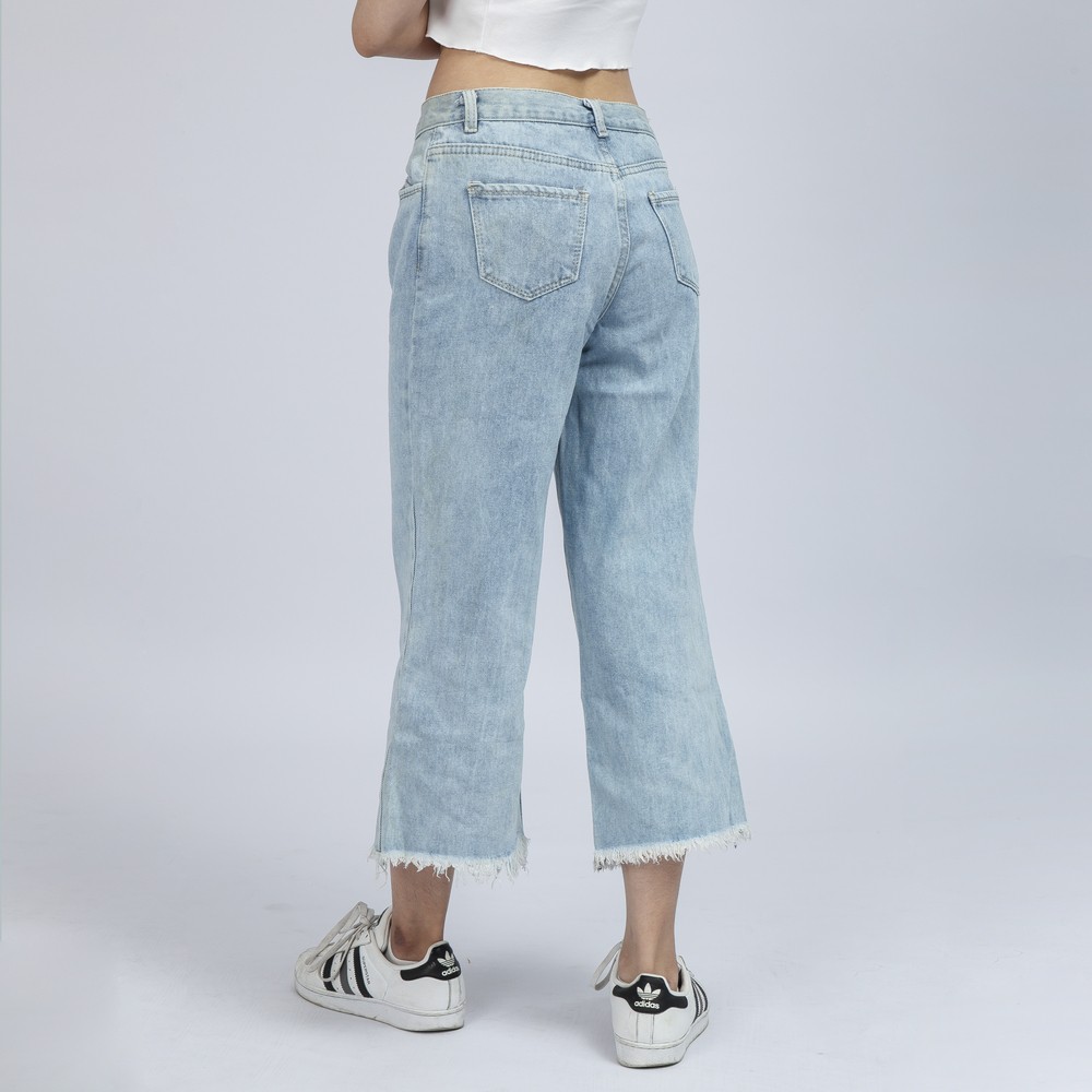 Quần Jean Nữ quần Ống Rộng Xẻ Lai Xanh Nhạt Co Giãn Thời Trang Cao Cấp QR11. InsideShop.03 | BigBuy360 - bigbuy360.vn