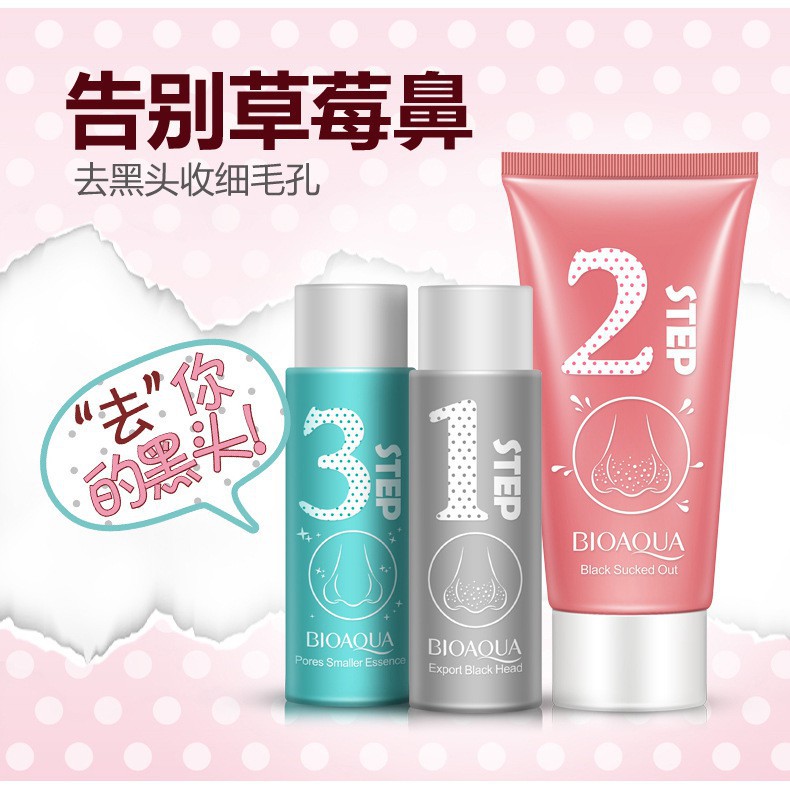 Bộ gồm 3 Lọ - Set Lột Mụn 3 Bước 123 Bioaqua | BigBuy360 - bigbuy360.vn