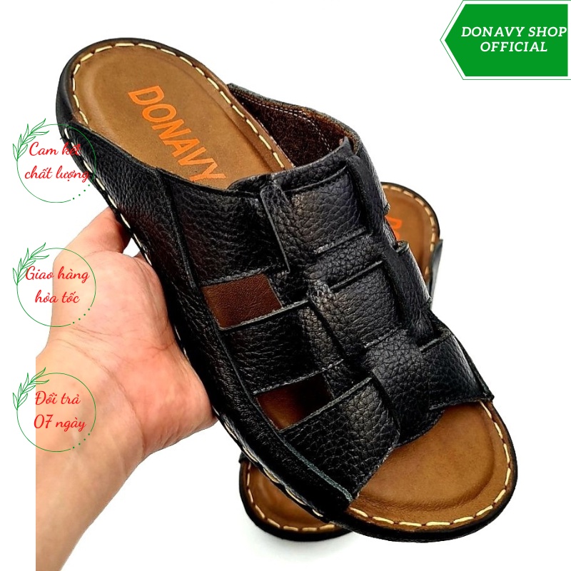 Dép Da Bò Nam Kiểu Đan Dây Thời Trang, Dễ Phối Trang Phục, Phù Hợp Với Mọi Lứa Tuổi D.SUDAN