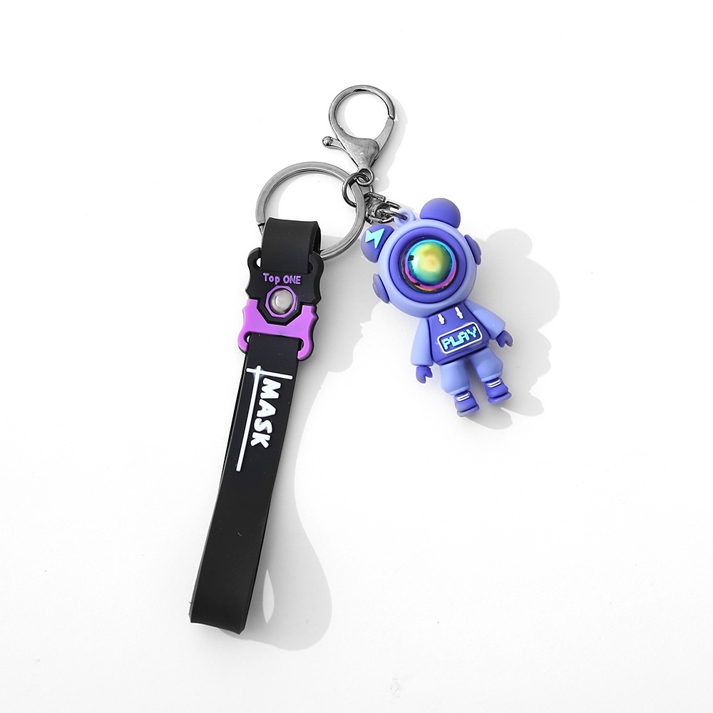 Móc Khóa Da PU Hình Gấu Dễ Thương