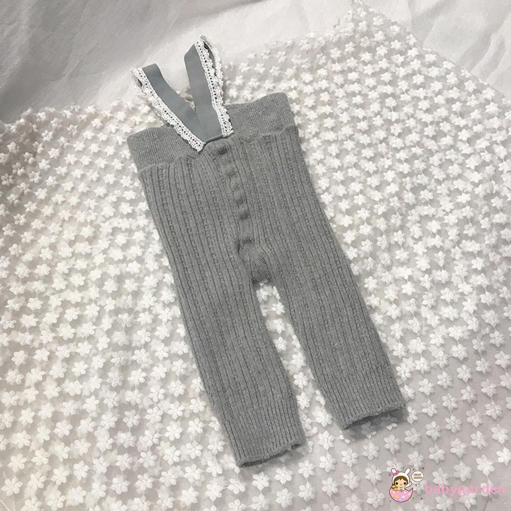 Quần Tất Dệt Kim Phối Ren Mềm Co Giãn Dành Cho Bé Gái 0-4 Tuổi