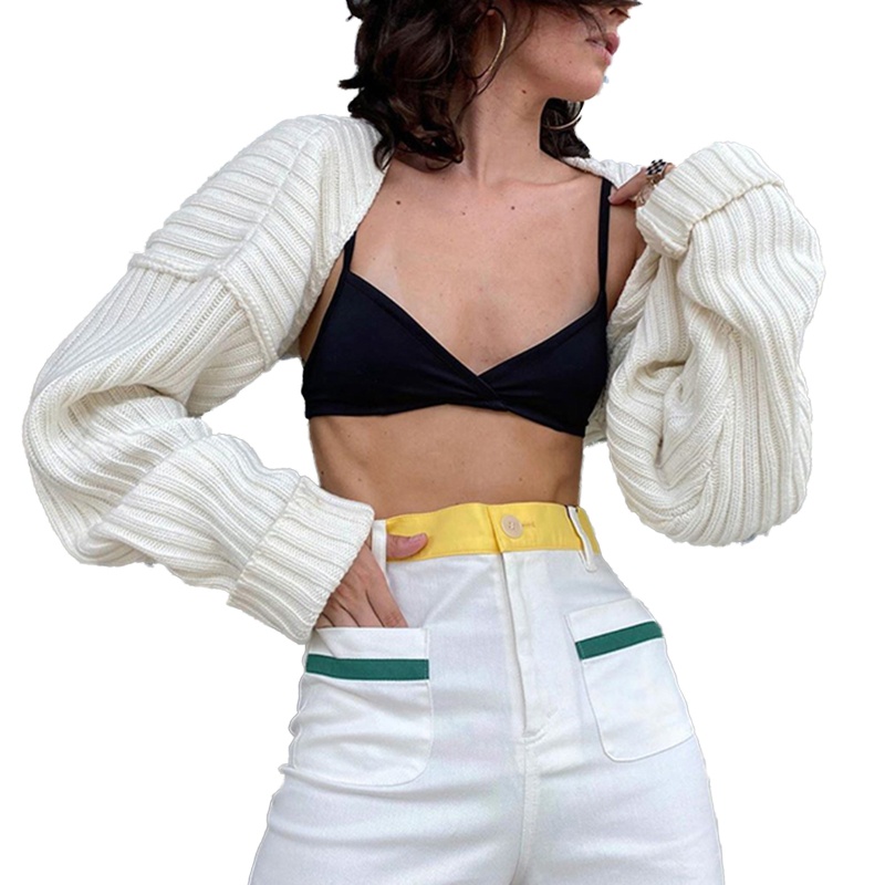 Áo Khoác Cardigan Dệt Kim Tay Cánh Dơi Màu Trơn Đơn Giản Thời Trang Thu Đông Cho Nữ