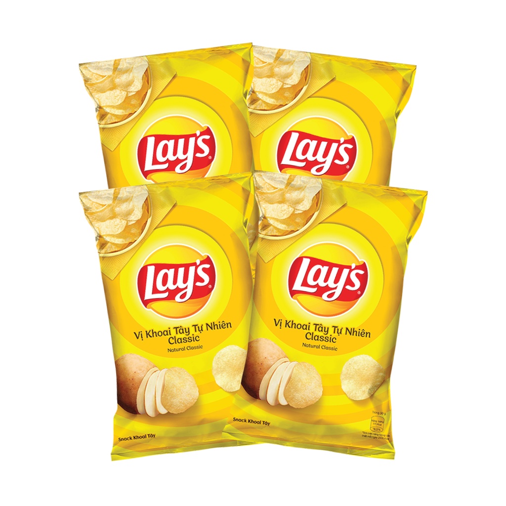 Snack Khoai Tây Lay's vị Khoai Tây Tự Nhiên Classic 32/56/95/150g