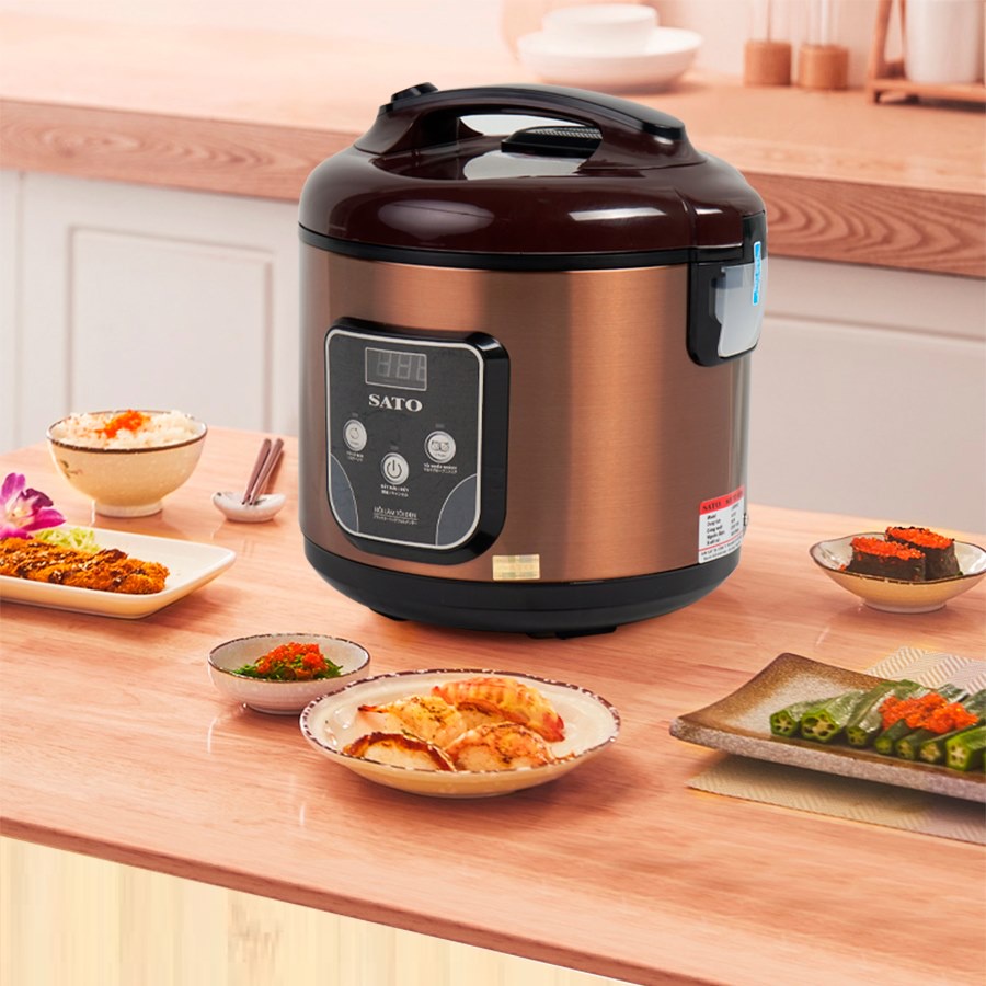 Nồi làm tỏi đen Sato ST-18TD052 4.5L làm được 1.5kg tỏi