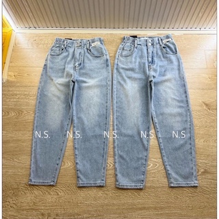 Quần bò cạp cao 2 cúc chun eo Size S M L