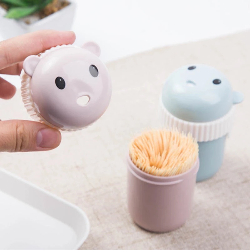 Hộp đựng tăm xỉa răng bằng nhựa hình hoạt hình đáng yêu