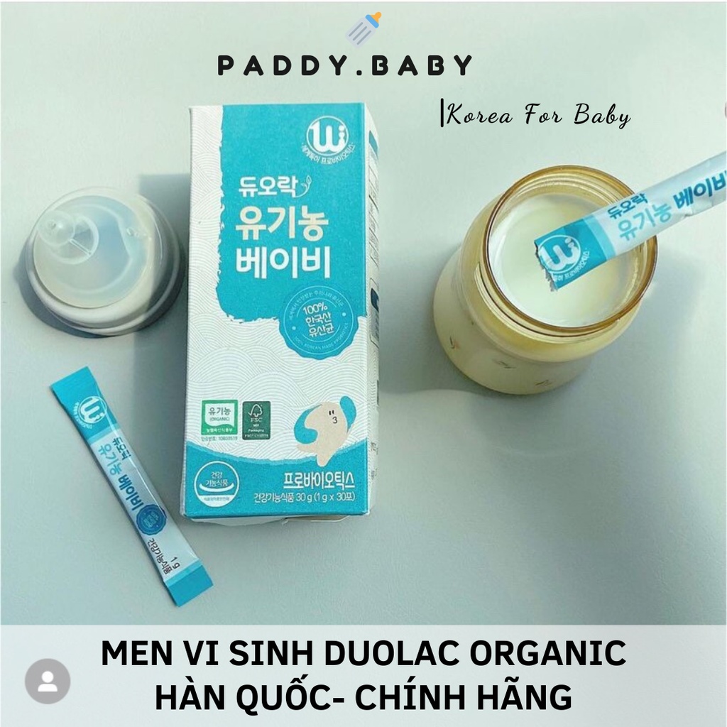 &lt;Hàng Air✈️chính hãng&gt; Men vi sinh hữu cơ Duolac Organic nội địa Hàn hỗ trợ tiêu hóa cho bé ăn ngon miệng