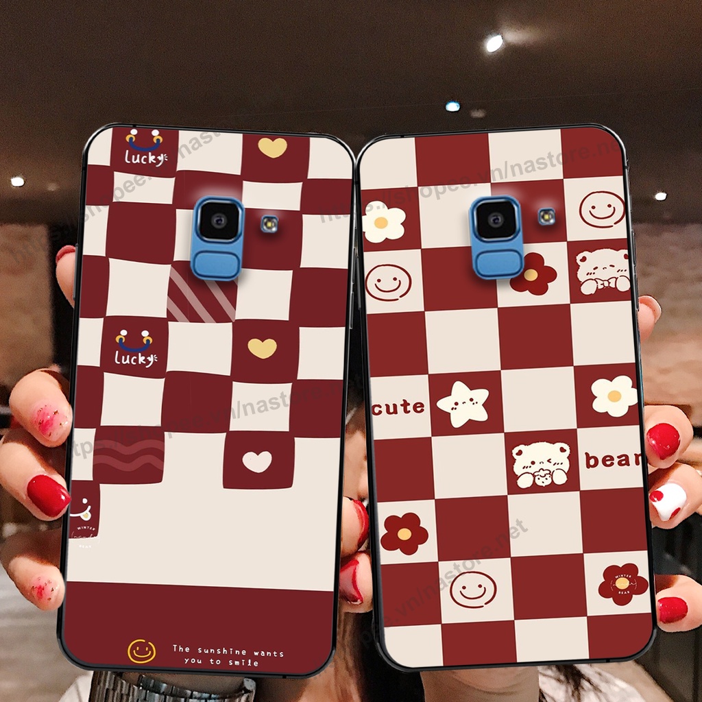 Ốp lưng Samsung J6 2018 / J6 Plus / J6+ trái tim mặt cười, gấu cute thể thao cá tính