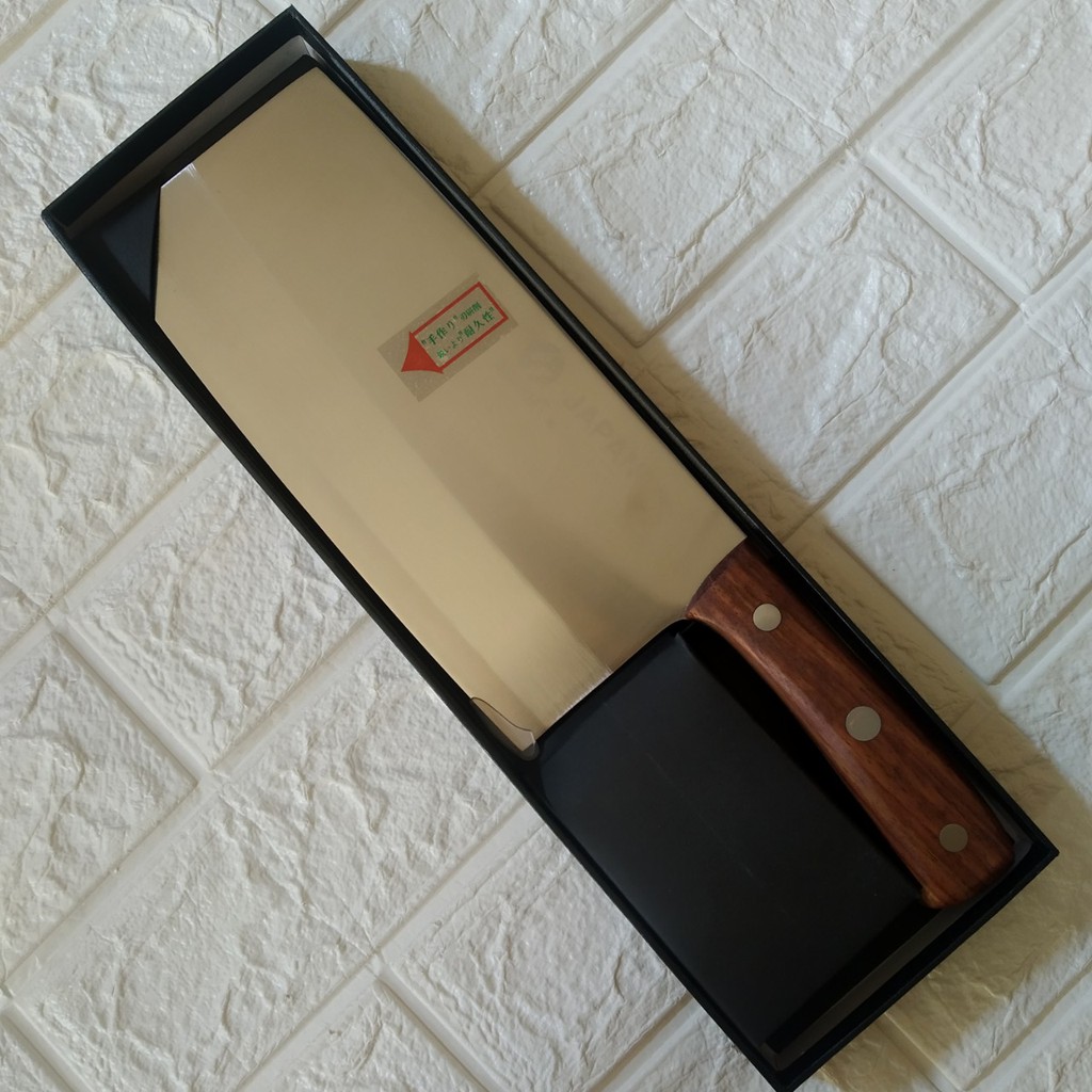 Dao chặt Nhật Bản ASAKH thép SK5 cán gỗ dài 33cm - Dao chặt xương