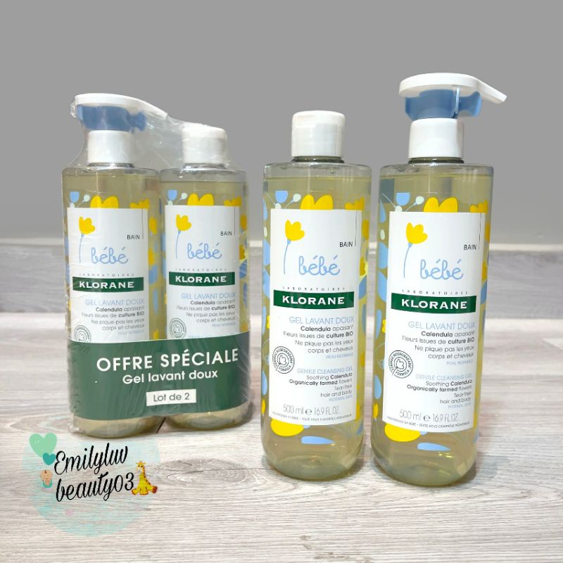 Sữa Tắm Gội KLORANE Pháp cho bé sơ sinh và bé nhỏ 500ml