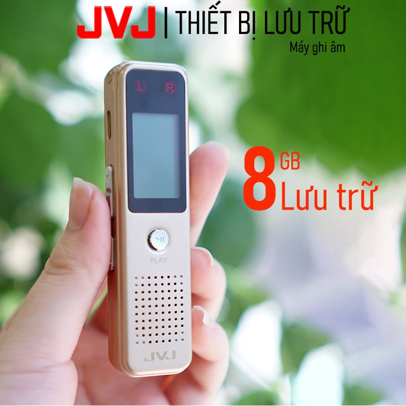 Máy ghi âm JVJ DVR J320 8Gb, máy ghi âm chuyên dụng mini siêu nhỏ ghi âm đến 48h hỗ trợ lọc âm cực tốt BH 12T