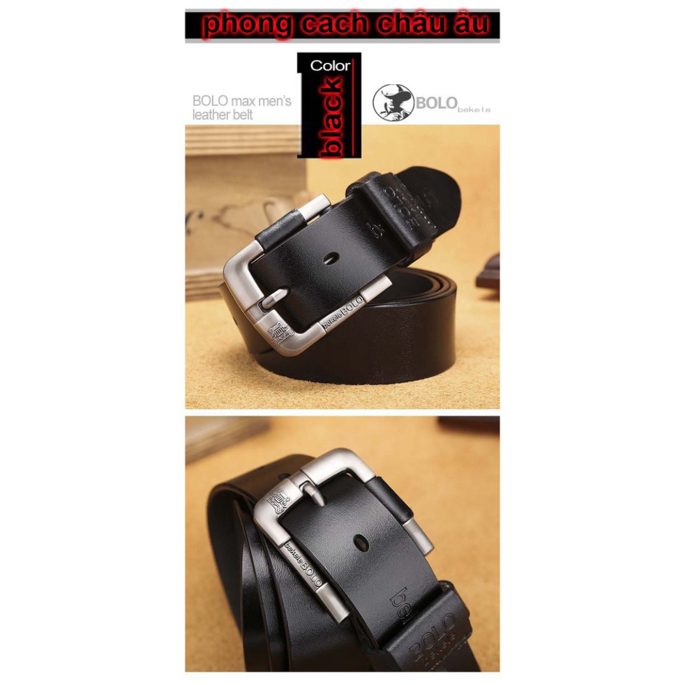 Thắt Lưng Da Nam Khóa Kim Cao Cấp Dây Nịt Nam Da Bò Chính Hãng  Mầu Đen Nam Tính... SALE