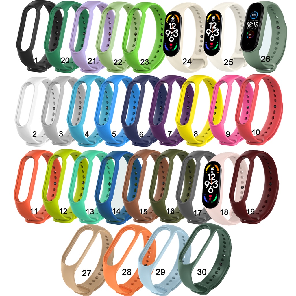 Dây Đeo Silicone Mềm Nhiều Màu Cho Miband 7 / Xiaomi Mi Band 7