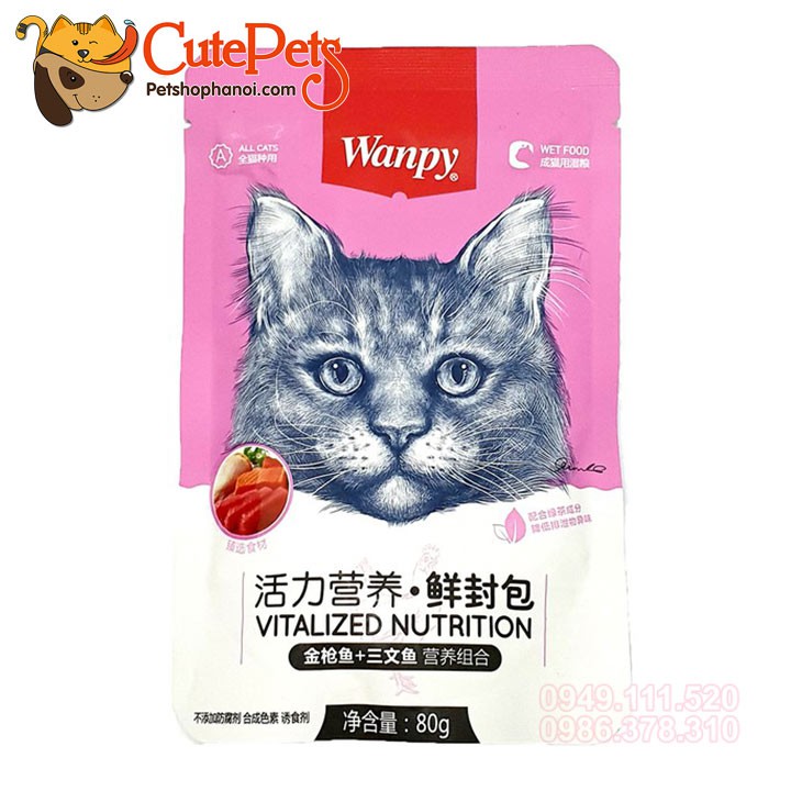 Pate Wanpy 80g dành cho mèo - Petshop Hà Nội thức ăn mèo