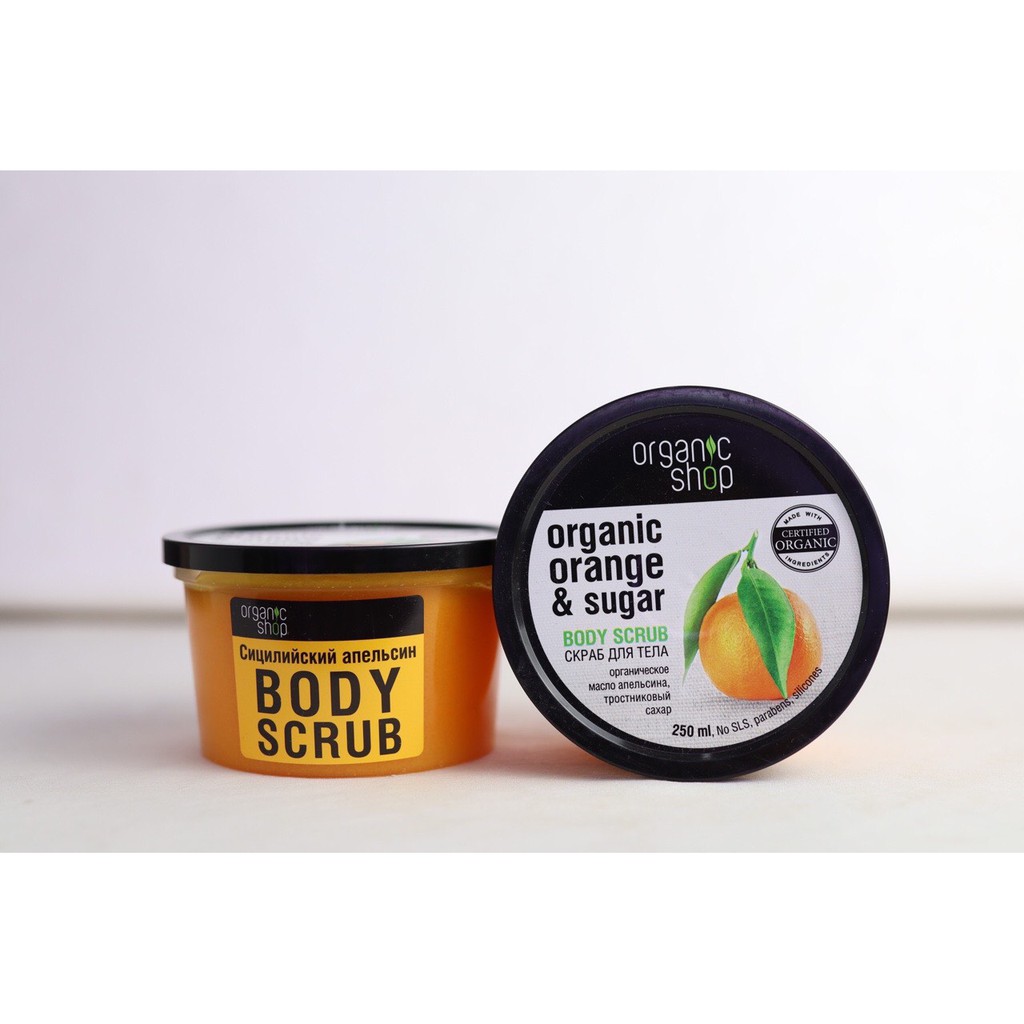 Tẩy tế bào chết Organic Shop Body Peeling 250ml Orange &amp; Sugar