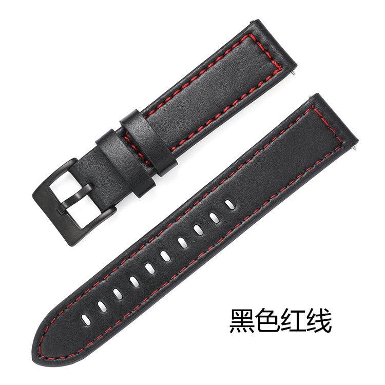 Dây Đeo Tay Thay Thế 20mm 22mm Bằng Da Cho Huami for Samsung Stitched