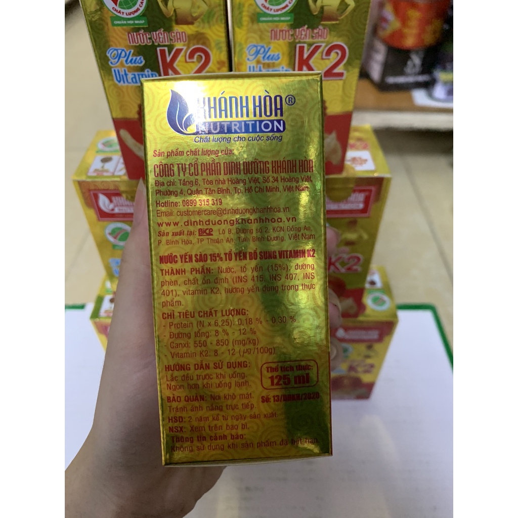 Lọ Yến Sào Khánh Hòa Nutrition 15% Tổ Yến Bổ Sung Vitamin K2