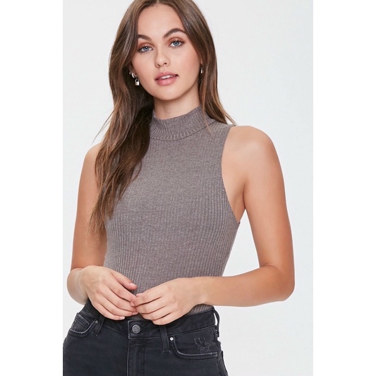 BEUCLOSET -Bodysuit cổ lọ siêu xinh F21 | BigBuy360 - bigbuy360.vn