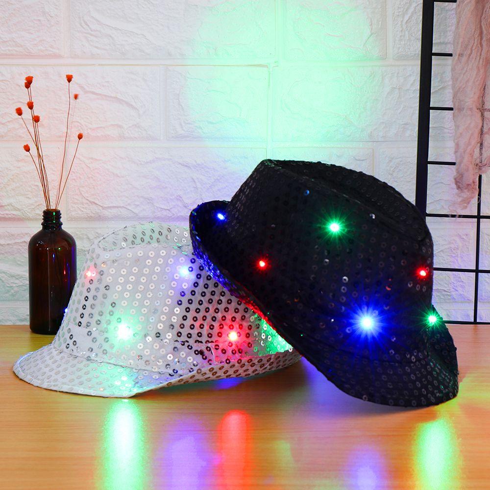 Mũ Fedora Đính Đèn Led Phát Sáng Thời Trang