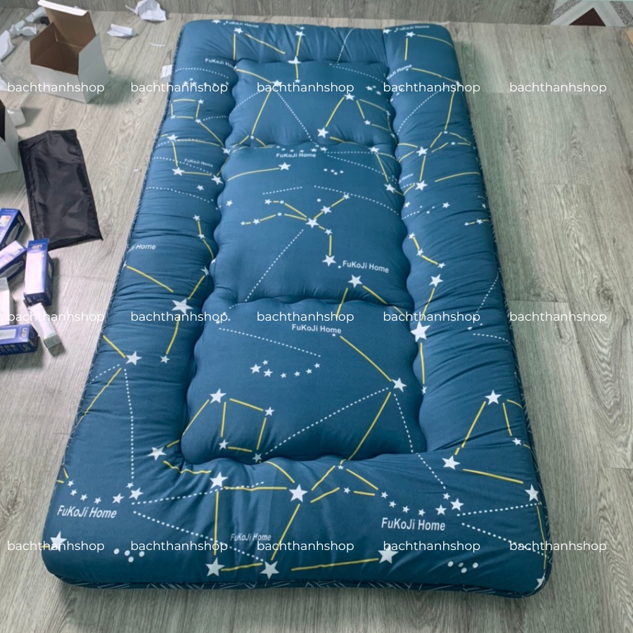 Đệm Topper Trải Sàn Đa Năng Nhật Bản FUKOJI Cao Cấp Dày 9cm, Kích Thước 1mx2m, 1m4x2m, 1m6x2m, 1m8x2m
