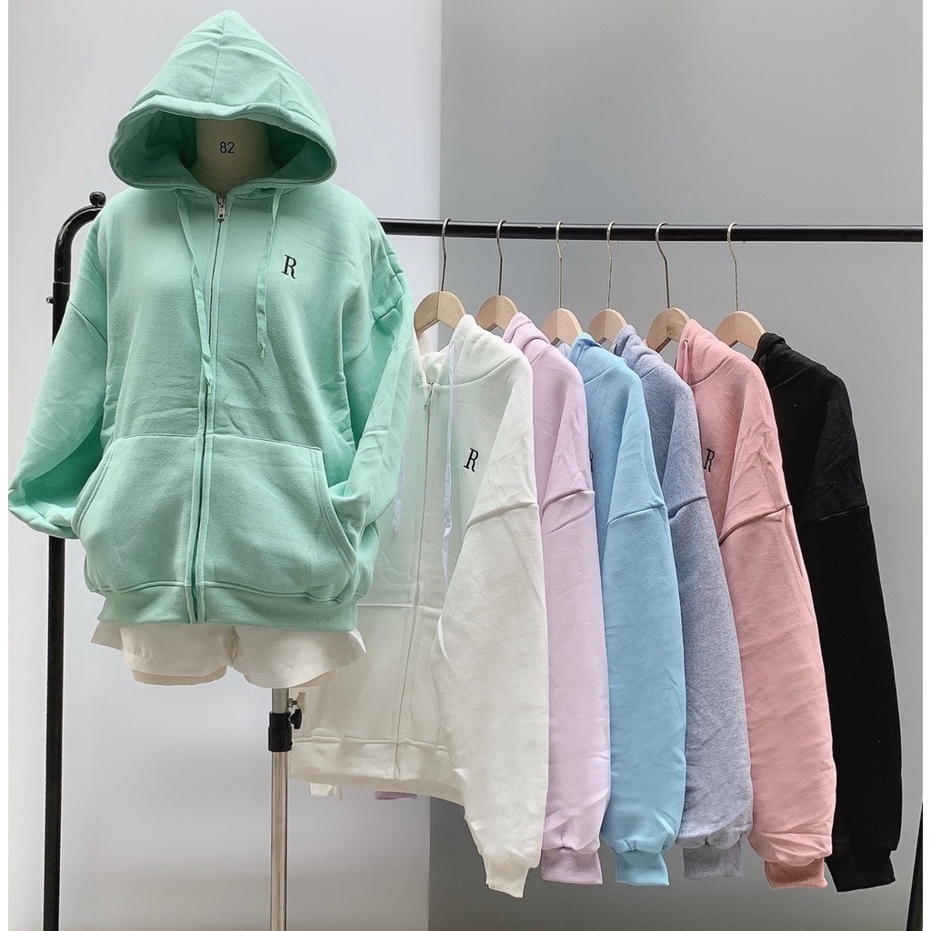 Áo khoác nỉ hoodie form rộng dày dặn có mũ trơn Unisex  FREESIZE HNDAKN01 | BigBuy360 - bigbuy360.vn