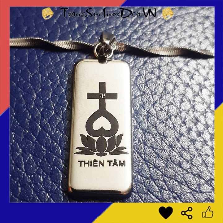 Dây chuyền nữ inox khắc dấu thiên tâm sáng đẹp ,không đen - Đem lại bình an may mắn cho người đeo