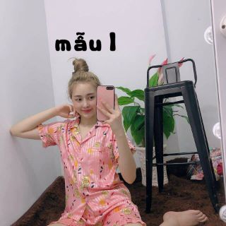 Bộ Lụa Gấm quần đùi có túi quần