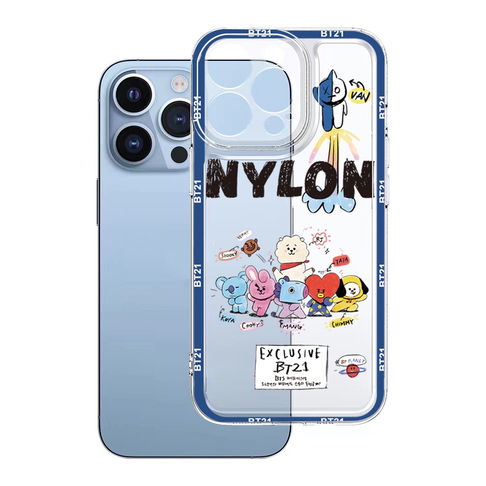 Ốp Điện Thoại TPU Đệm Khí Chống Rơi Hình BT21 Cho Realme C35 C11 2021 C12 C15 C21Y C25Y C30 C30S C33 C21 C25S Realme5 5i 6i 8 Pro