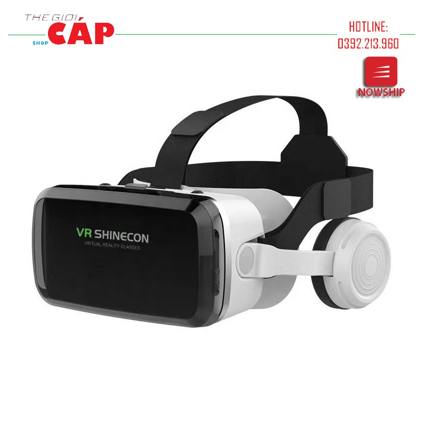 Kính Thực Tế Ảo Bluetooth Hỗ Trợ Màn Hình 6.5inch Có Tai Nghe VR Shinecon G04BS