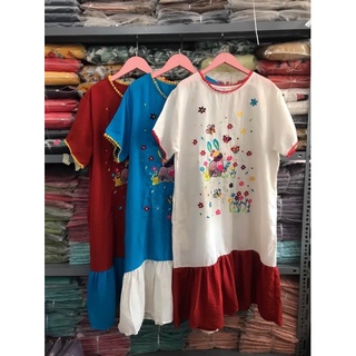 Đầm linen đuôi cá thêu