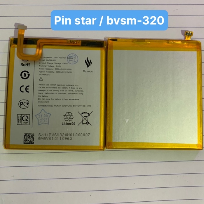 Pin star / bvsm-320 / Vsmart / bảo hành 3 tháng