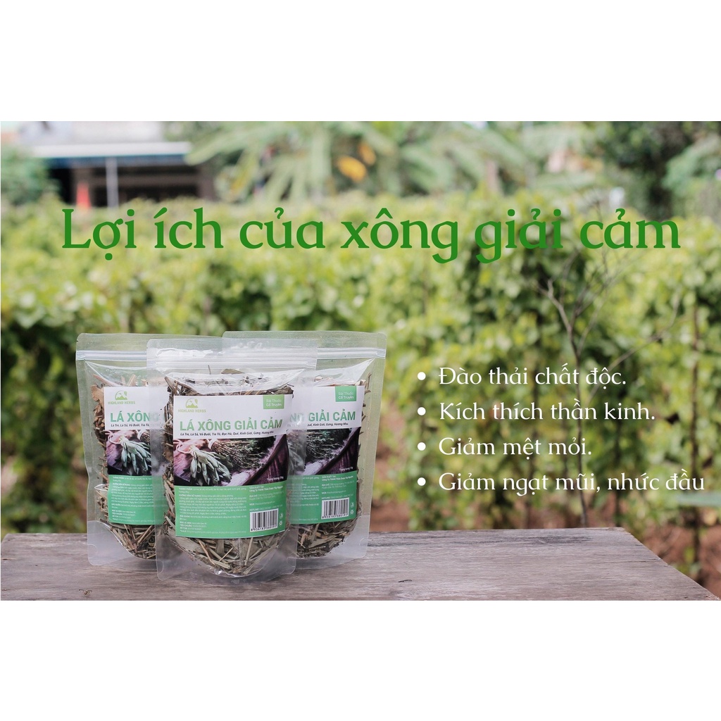 Lá Xông Giải Cảm Thảo Dược Tây Nguuyên (70g) Xông Phòng, Giảm Các Triệu Chứng Cảm Cúm, Cảm Lạnh - LAI'S STORE