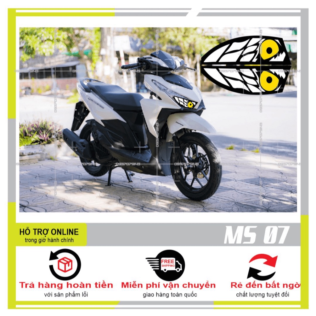 DECAL DÁN ĐÈN SƯƠNG MÙ XE VARIO 2017 (DECAL TRONG SUỐT) MS 07 - DUNG DECAL