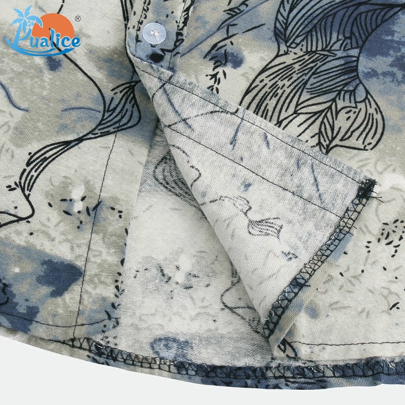 KEMEJA Áo Sơ Mi Tay Ngắn Cổ Bẻ In Họa Tiết Phong Cách Hawaii Thời Trang Mùa Hè Cho Nam Baju 96465660