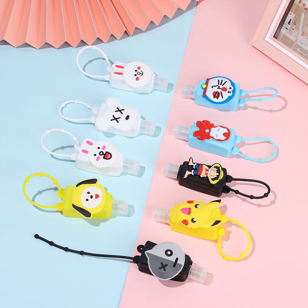 Bình Đựng Nước Rửa Tay / Mỹ Phẩm Nắp Lật 30ml Có Thể Tái Sử Dụng Kèm Móc Chìa Khóa